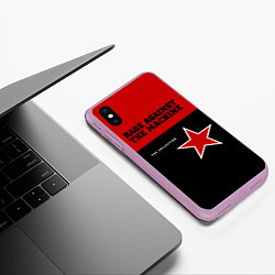 Чехол iPhone XS Max матовый The Collection - Rage Against the Machine, цвет: 3D-сиреневый — фото 2