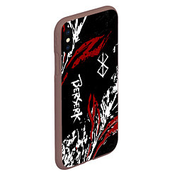 Чехол iPhone XS Max матовый BERSERK BLACK MASK - БЕРСЕРК ЧЁРНАЯ МАСКА, цвет: 3D-коричневый — фото 2