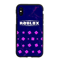 Чехол iPhone XS Max матовый ROBLOX Гранж, цвет: 3D-черный