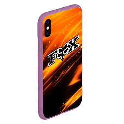 Чехол iPhone XS Max матовый FOX RACING - ФОКС СИЯНИЕ, цвет: 3D-фиолетовый — фото 2