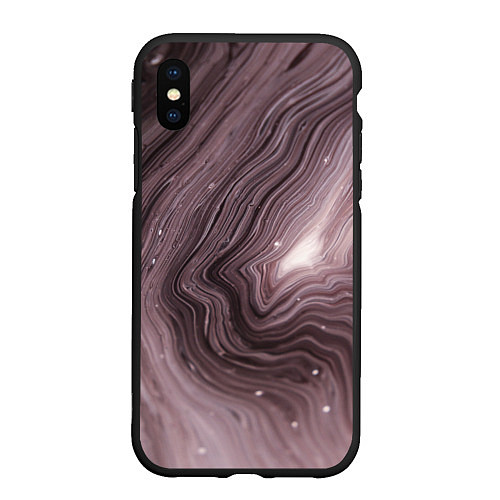 Чехол iPhone XS Max матовый Не перемешанные краски abstraction / 3D-Черный – фото 1