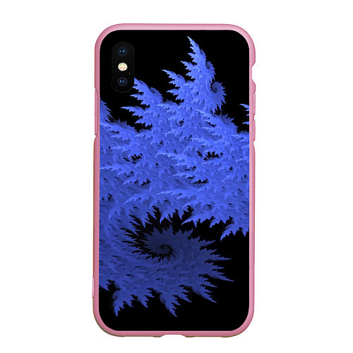 Чехол iPhone XS Max матовый Абстрактный морозный узор Abstract frost pattern / 3D-Розовый – фото 1