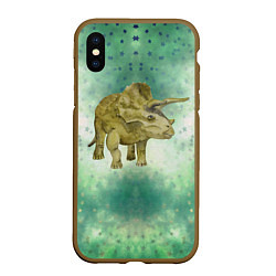 Чехол iPhone XS Max матовый Динозавр Dino