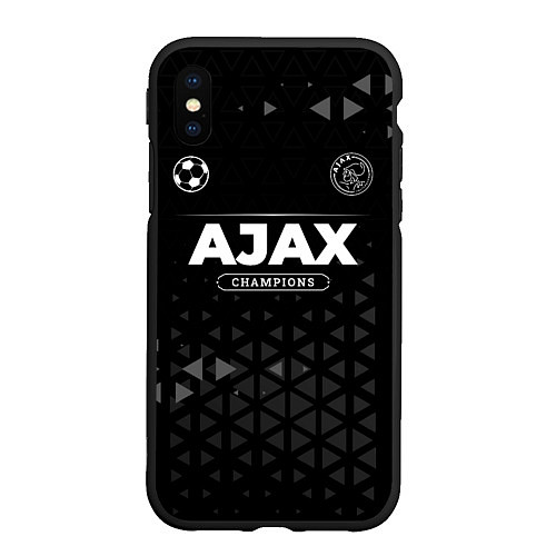 Чехол iPhone XS Max матовый Ajax Champions Uniform / 3D-Черный – фото 1