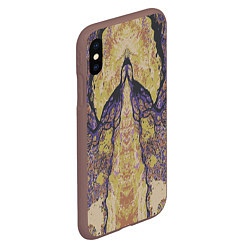 Чехол iPhone XS Max матовый Абстрактный цветой графический узор abstract color, цвет: 3D-коричневый — фото 2