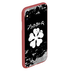 Чехол iPhone XS Max матовый Белый логотип black clover чёрный клевер, цвет: 3D-красный — фото 2