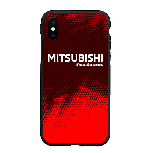 Чехол iPhone XS Max матовый MITSUBISHI Pro Racing Абстракция / 3D-Черный – фото 1
