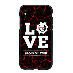 Чехол iPhone XS Max матовый Gears of War Love Классика, цвет: 3D-черный