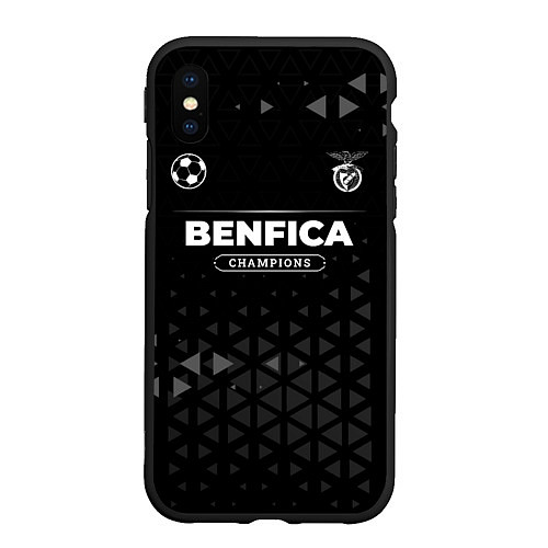 Чехол iPhone XS Max матовый Benfica Champions Uniform / 3D-Черный – фото 1