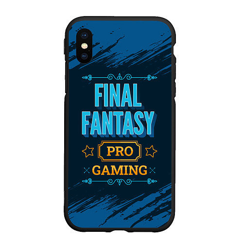 Чехол iPhone XS Max матовый Игра Final Fantasy: PRO Gaming / 3D-Черный – фото 1