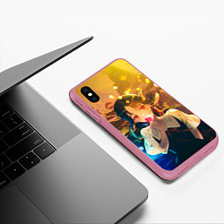 Чехол iPhone XS Max матовый В ЛЮБВИ КАК НА ВОЙНЕ КАГУЯ СИНОМИЯ, цвет: 3D-малиновый — фото 2