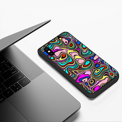 Чехол iPhone XS Max матовый ПРЕЛОМЛЕНИЯ ЦВЕТА, цвет: 3D-черный — фото 2