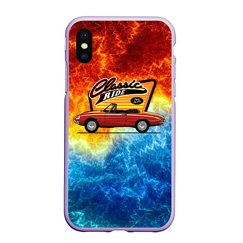 Чехол iPhone XS Max матовый Classic ride / 3D-Светло-сиреневый – фото 1