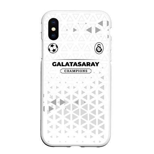 Чехол iPhone XS Max матовый Galatasaray Champions Униформа / 3D-Белый – фото 1