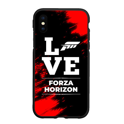 Чехол iPhone XS Max матовый Forza Horizon Love Классика / 3D-Черный – фото 1