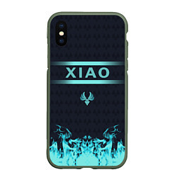 Чехол iPhone XS Max матовый Сяо Xiao Elements Genshin Impact, цвет: 3D-темно-зеленый
