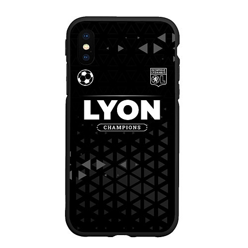 Чехол iPhone XS Max матовый Lyon Champions Uniform / 3D-Черный – фото 1