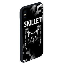 Чехол iPhone XS Max матовый Группа Skillet и Рок Кот, цвет: 3D-черный — фото 2