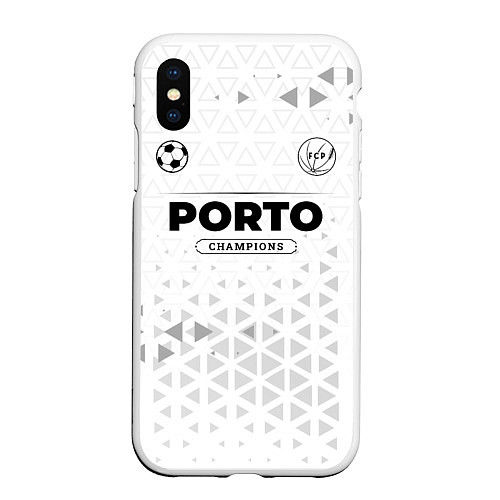 Чехол iPhone XS Max матовый Porto Champions Униформа / 3D-Белый – фото 1