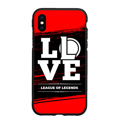 Чехол iPhone XS Max матовый League of Legends Love Классика / 3D-Черный – фото 1