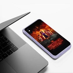 Чехол iPhone XS Max матовый ОЧЕНЬ СТРАННЫЕ ДЕЛА STRANGER THINGS, цвет: 3D-светло-сиреневый — фото 2