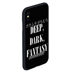 Чехол iPhone XS Max матовый Глубокие темные фантазии Иероглифы, цвет: 3D-черный — фото 2