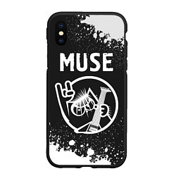 Чехол iPhone XS Max матовый Muse КОТ Брызги, цвет: 3D-черный