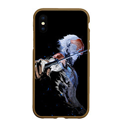 Чехол iPhone XS Max матовый METAL GEAR RISING Райден с мечом, цвет: 3D-коричневый