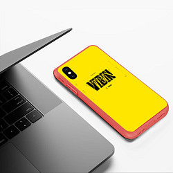 Чехол iPhone XS Max матовый FORTNITE VIBIN, цвет: 3D-красный — фото 2