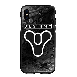 Чехол iPhone XS Max матовый DESTINY 2 Разводы, цвет: 3D-черный