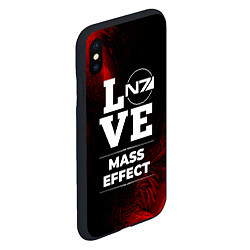 Чехол iPhone XS Max матовый Mass Effect Love Классика, цвет: 3D-черный — фото 2
