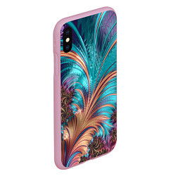 Чехол iPhone XS Max матовый Floral composition Цветочная композиция, цвет: 3D-розовый — фото 2