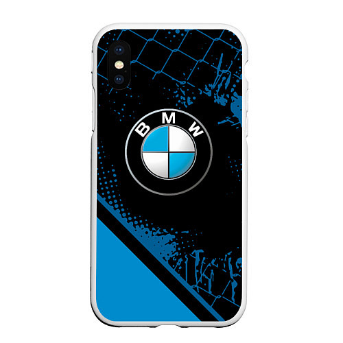 Чехол iPhone XS Max матовый BMW : БМВ ЛОГО / 3D-Белый – фото 1