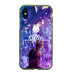 Чехол iPhone XS Max матовый Stray: Viloet Logo