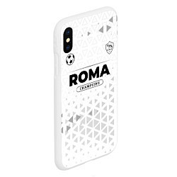 Чехол iPhone XS Max матовый Roma Champions Униформа, цвет: 3D-белый — фото 2