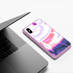 Чехол iPhone XS Max матовый Тай-дай Абстракция Tie-Dye, цвет: 3D-сиреневый — фото 2