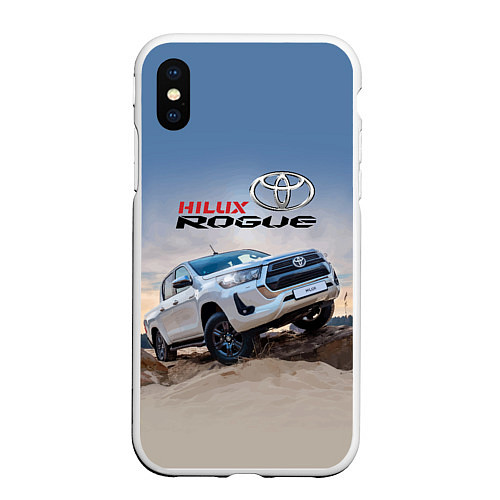 Чехол iPhone XS Max матовый Toyota Hilux Rogue Off-road vehicle Тойота - прохо / 3D-Белый – фото 1