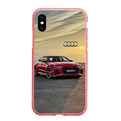 Чехол iPhone XS Max матовый Audi RS 7 на закате солнца Audi RS 7 at sunset, цвет: 3D-баблгам