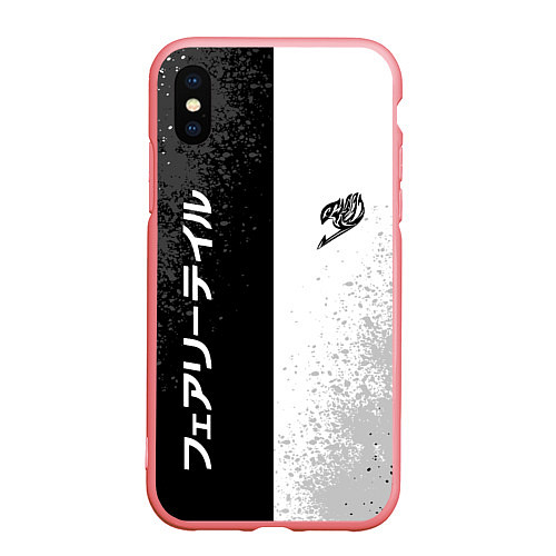 Чехол iPhone XS Max матовый FAIRY TAIL BLACK AND WHITE LOGO / 3D-Баблгам – фото 1