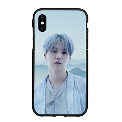 Чехол iPhone XS Max матовый MIN YOONGI BTS YET TO COME, цвет: 3D-черный