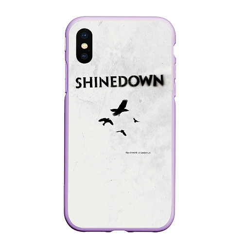 Чехол iPhone XS Max матовый The Sound of Madness - Shinedown / 3D-Сиреневый – фото 1