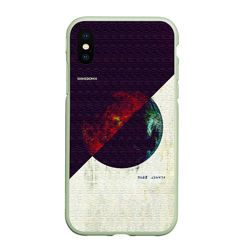 Чехол iPhone XS Max матовый Planet Zero - Shinedown / 3D-Салатовый – фото 1