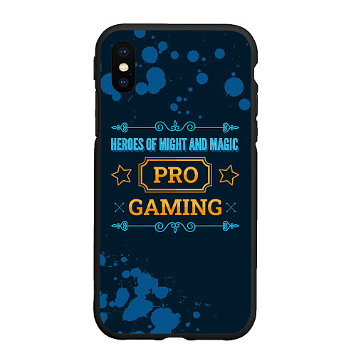 Чехол iPhone XS Max матовый Игра Heroes of Might and Magic: PRO Gaming / 3D-Черный – фото 1