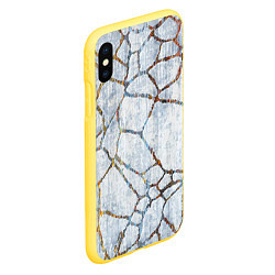 Чехол iPhone XS Max матовый Авангардный текстурный паттерн, цвет: 3D-желтый — фото 2