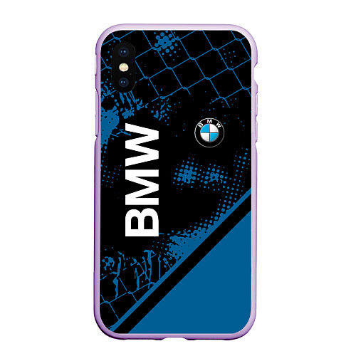 Чехол iPhone XS Max матовый Bmw Абстракция Сетка / 3D-Сиреневый – фото 1