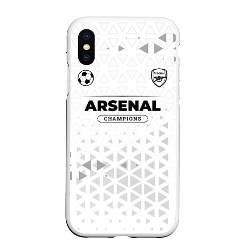 Чехол iPhone XS Max матовый Arsenal Champions Униформа / 3D-Белый – фото 1
