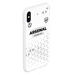 Чехол iPhone XS Max матовый Arsenal Champions Униформа, цвет: 3D-белый — фото 2