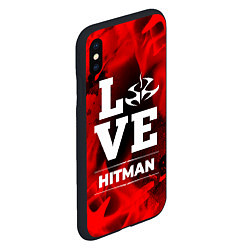 Чехол iPhone XS Max матовый Hitman Love Классика, цвет: 3D-черный — фото 2