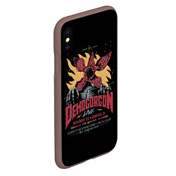 Чехол iPhone XS Max матовый Stranger Things Demogorgon, цвет: 3D-коричневый — фото 2