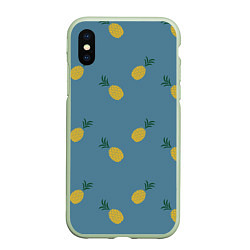 Чехол iPhone XS Max матовый Pineapplы